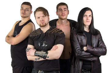 Photo of the metal band in black clothes
