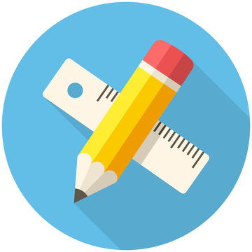 Pencil With Ruler Icon