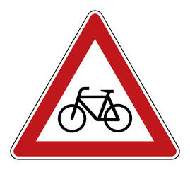 Fahrrad Schild Icon Radfaher Symbol