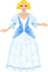 Princess in blue dress