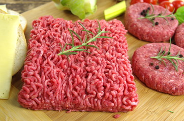 raw minced beef meat