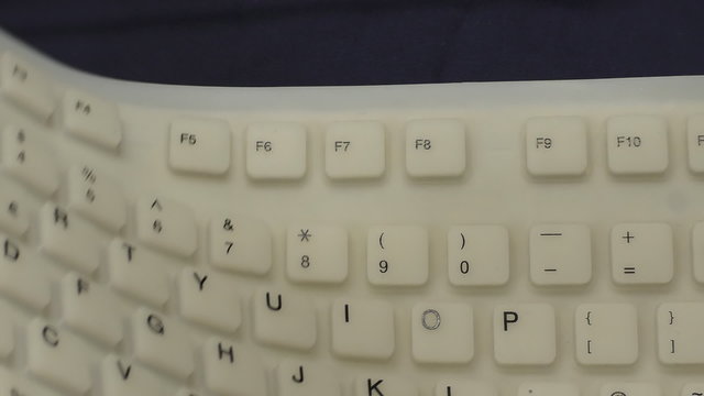 Demonstrating flexible computer keyboard