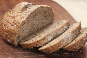 Rye and wheat bread with sunflower seeds