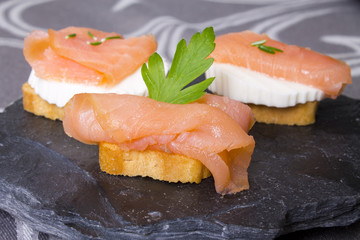 delicious salmon canapes
