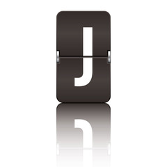 Departure board letter black - j