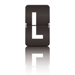 Departure board letter black - l