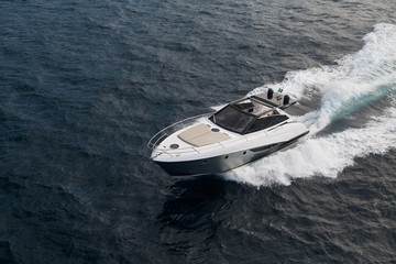 Fototapeta premium Motor yacht, rio yacht, fast yacht, italy