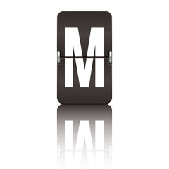 Departure board letter black - m