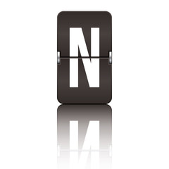 Departure board letter black - n
