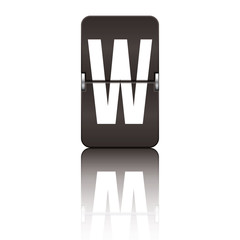 Departure board letter black - w
