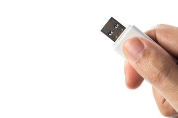 Flash drive in hand