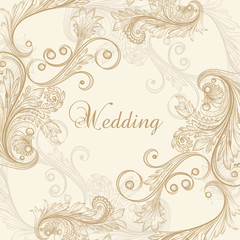 Wedding vector greeting card