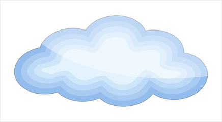 Glossy Cloud Vector