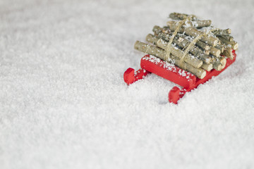 Red sleigh