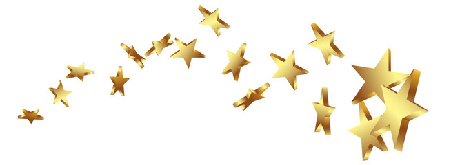 Sternschnuppe, Goldstern, Gold, Sterne, Schweif, Komet, Star, 3D