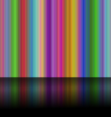 Color lines background with reflection