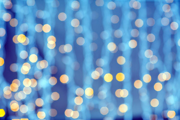 blurred golden and blue lights background