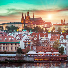 Prague Castle at sunset