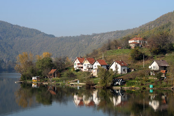 Fototapeta na wymiar Lake Meduvrsko Serbia