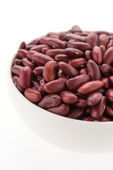 Red beans kidney isolated on white background