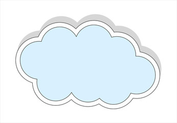 Sticker Style Cloud
