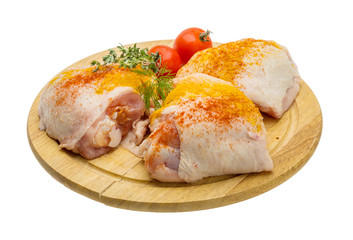 Raw chicken thigh