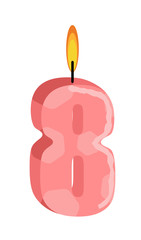 Eight Number Candle