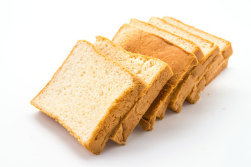 Bread isolated on white