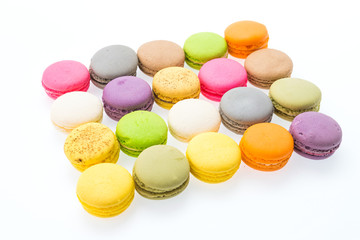 Macaroons isolated on white