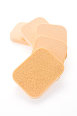 Face sponge powder isolated on white