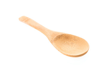 Wooden spoon isolated on white background