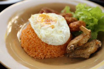 American style breakfast set, fried rice
