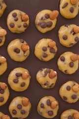 Shortcakes with chocolate chips and nuts