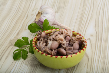 Boiled octopus