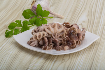 Boiled octopus