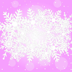 festive christmas background with snowflakes