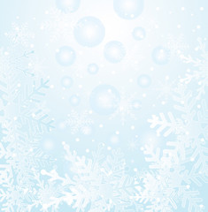 Fototapeta na wymiar festive christmas background with snowflakes