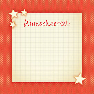 vintage notiz wunschzettel