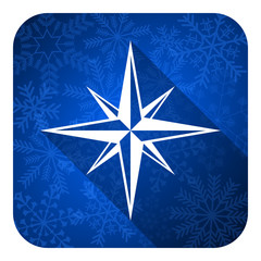 compass flat icon, christmas button