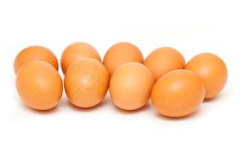 eggs isolated on white background