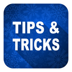 tips tricks flat icon, christmas button