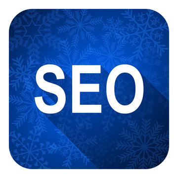 seo flat icon, christmas button