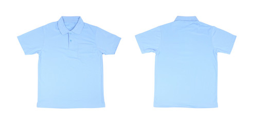 blank polo shirt set (front, back)