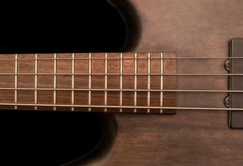 Obraz na płótnie Canvas Detail of a bass guitar