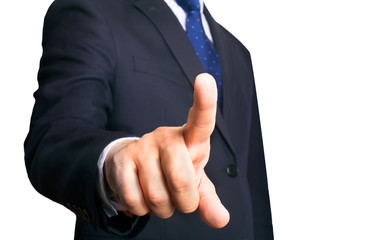 Business person and his finger