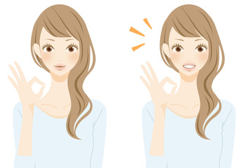 笑顔の女性 マル