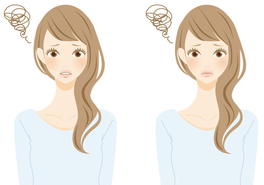困る女性