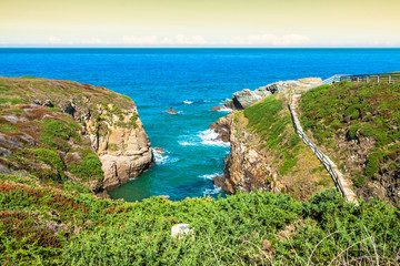 Beach of Las Catedrales or As Catedrais, Ribadeo, Galicia, Spain