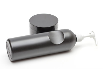 shampoo on the white background