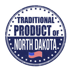 Traditional product of North Dakota stamp